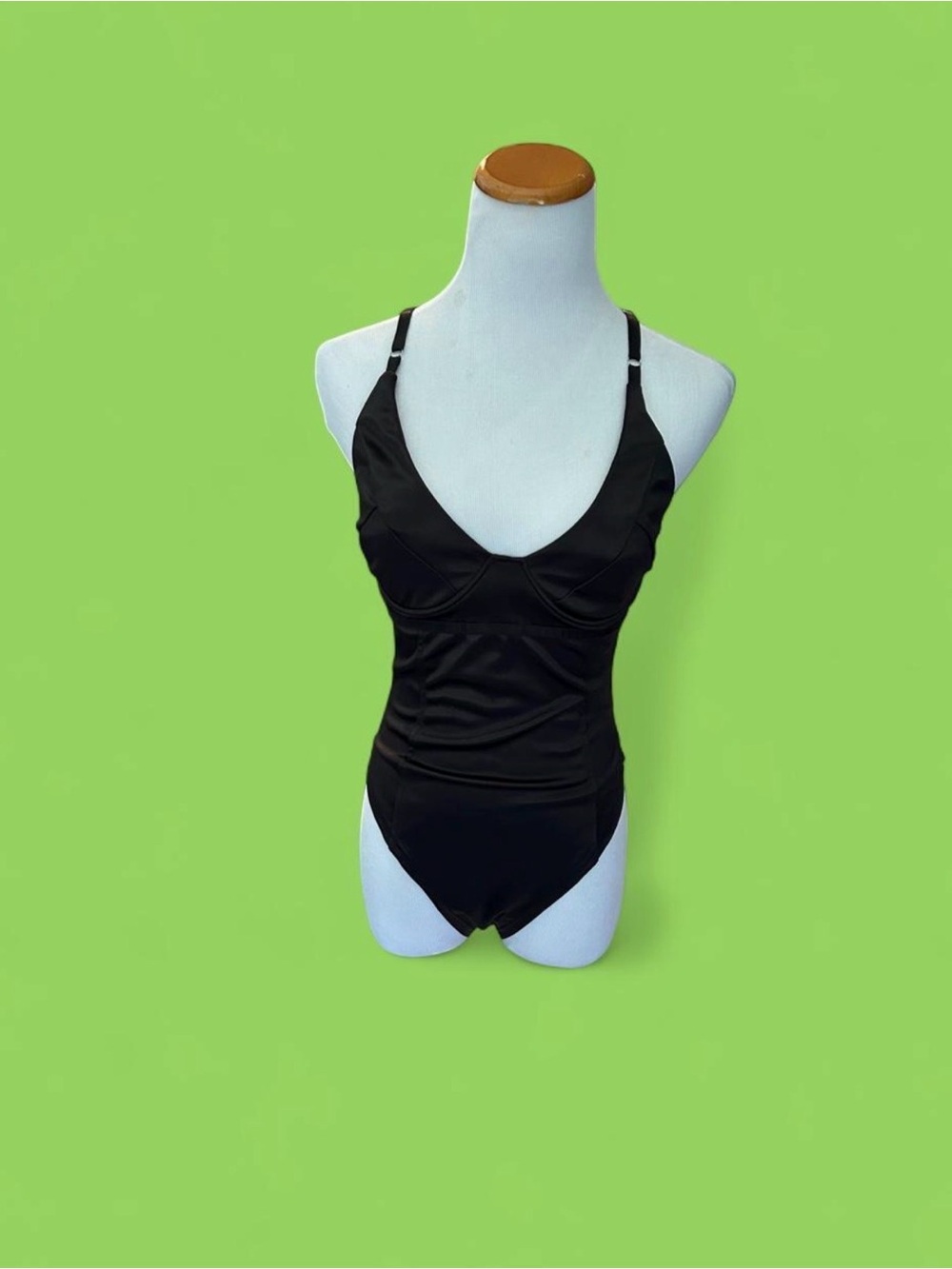 black corset style bodysuit